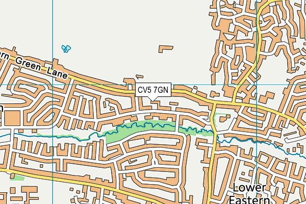 CV5 7GN map - OS VectorMap District (Ordnance Survey)