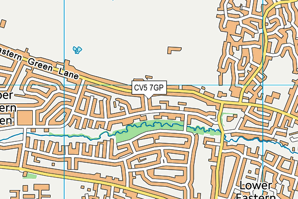 CV5 7GP map - OS VectorMap District (Ordnance Survey)