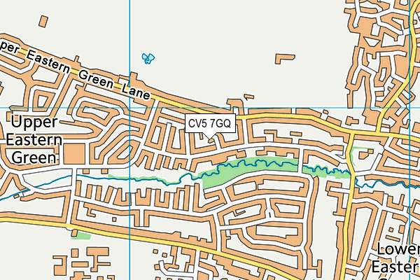 CV5 7GQ map - OS VectorMap District (Ordnance Survey)