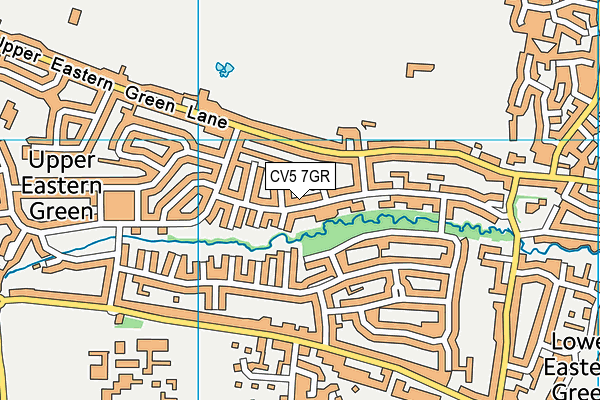 CV5 7GR map - OS VectorMap District (Ordnance Survey)