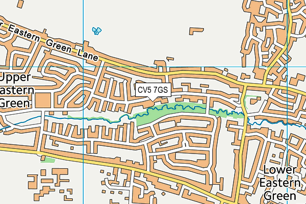 CV5 7GS map - OS VectorMap District (Ordnance Survey)