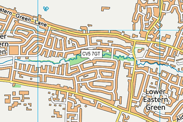 CV5 7GT map - OS VectorMap District (Ordnance Survey)