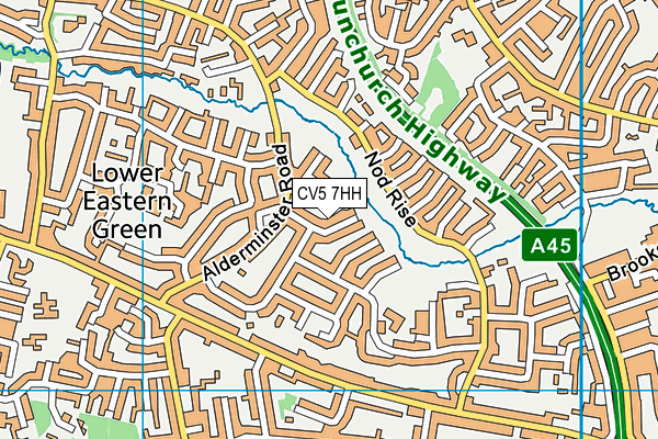 CV5 7HH map - OS VectorMap District (Ordnance Survey)