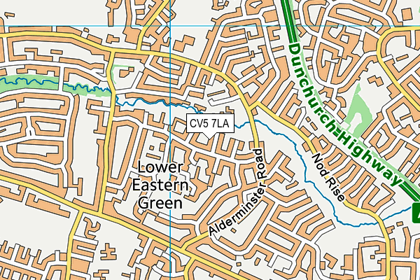 CV5 7LA map - OS VectorMap District (Ordnance Survey)