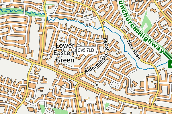 CV5 7LD map - OS VectorMap District (Ordnance Survey)