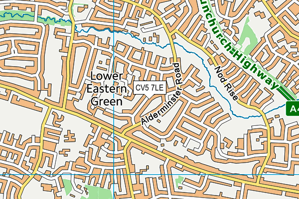 CV5 7LE map - OS VectorMap District (Ordnance Survey)