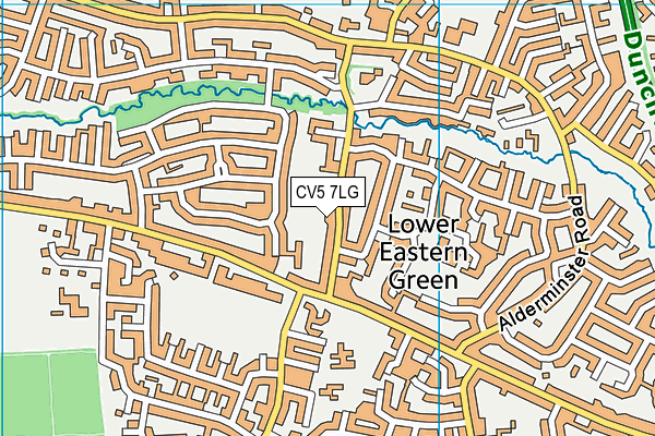 CV5 7LG map - OS VectorMap District (Ordnance Survey)