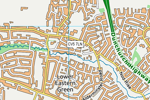 CV5 7LN map - OS VectorMap District (Ordnance Survey)