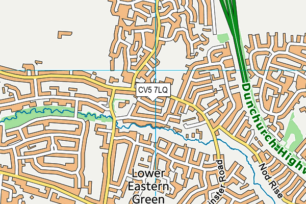 CV5 7LQ map - OS VectorMap District (Ordnance Survey)