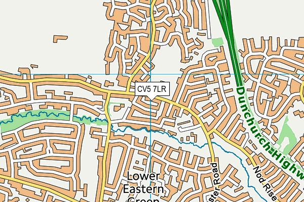 Park Hill Primary School map (CV5 7LR) - OS VectorMap District (Ordnance Survey)