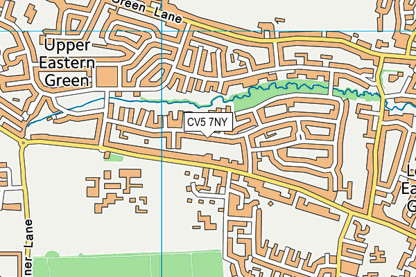 CV5 7NY map - OS VectorMap District (Ordnance Survey)