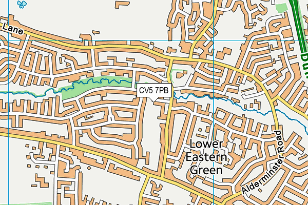 CV5 7PB map - OS VectorMap District (Ordnance Survey)