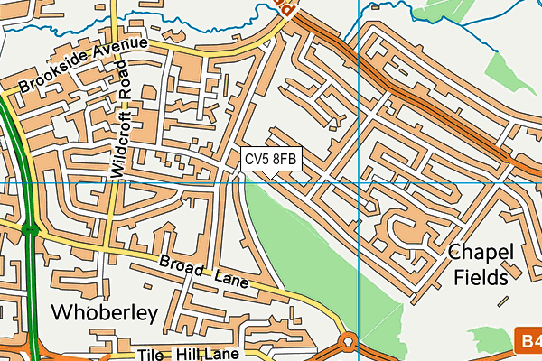 CV5 8FB map - OS VectorMap District (Ordnance Survey)