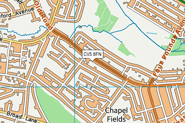 CV5 8FN map - OS VectorMap District (Ordnance Survey)