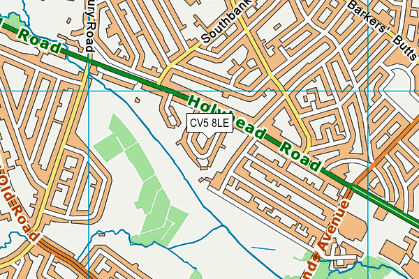 CV5 8LE map - OS VectorMap District (Ordnance Survey)