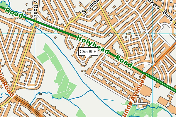 CV5 8LF map - OS VectorMap District (Ordnance Survey)
