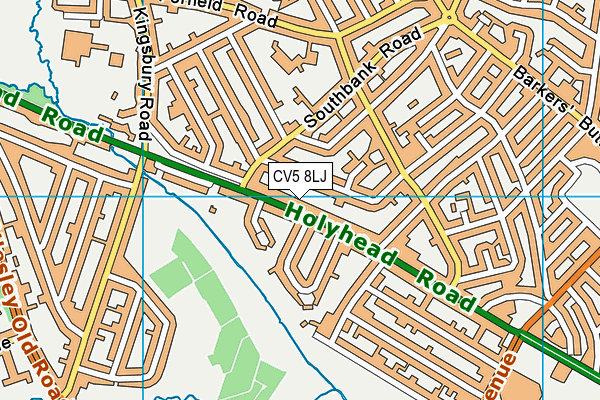 CV5 8LJ map - OS VectorMap District (Ordnance Survey)