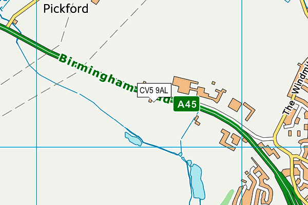 CV5 9AL map - OS VectorMap District (Ordnance Survey)
