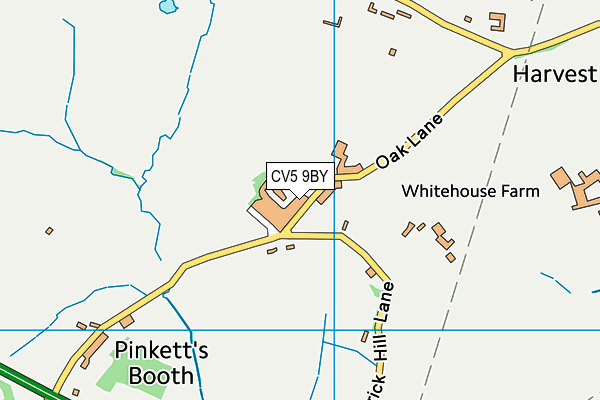 CV5 9BY map - OS VectorMap District (Ordnance Survey)