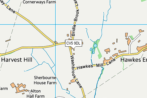 CV5 9DL map - OS VectorMap District (Ordnance Survey)