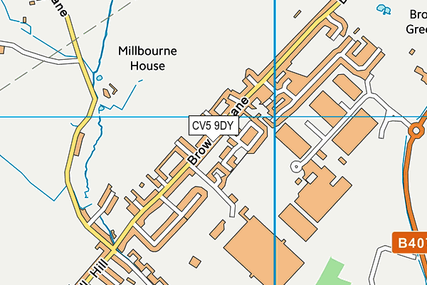 CV5 9DY map - OS VectorMap District (Ordnance Survey)