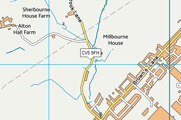 CV5 9FH map - OS VectorMap District (Ordnance Survey)