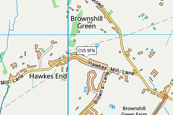 Hawkesmill Sports Club map (CV5 9FN) - OS VectorMap District (Ordnance Survey)