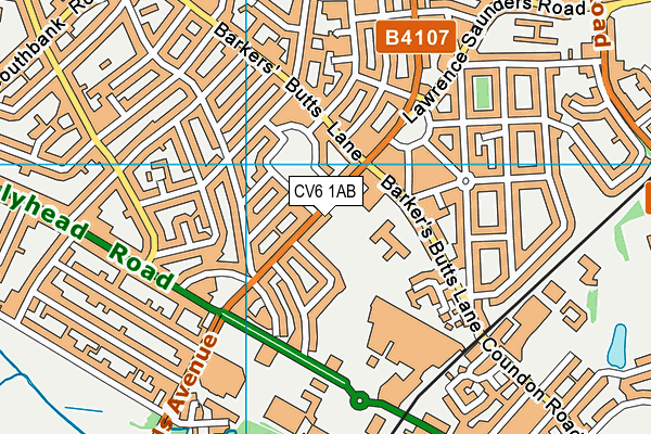 Moseley Primary School map (CV6 1AB) - OS VectorMap District (Ordnance Survey)