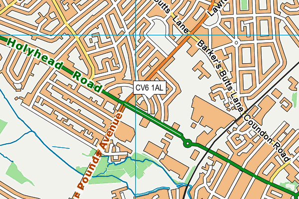 CV6 1AL map - OS VectorMap District (Ordnance Survey)