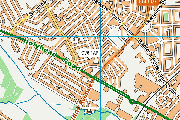 CV6 1AP map - OS VectorMap District (Ordnance Survey)