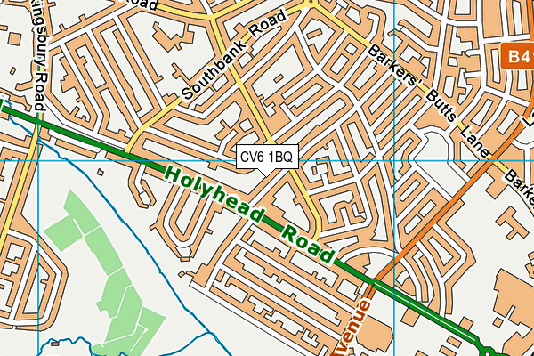 CV6 1BQ map - OS VectorMap District (Ordnance Survey)