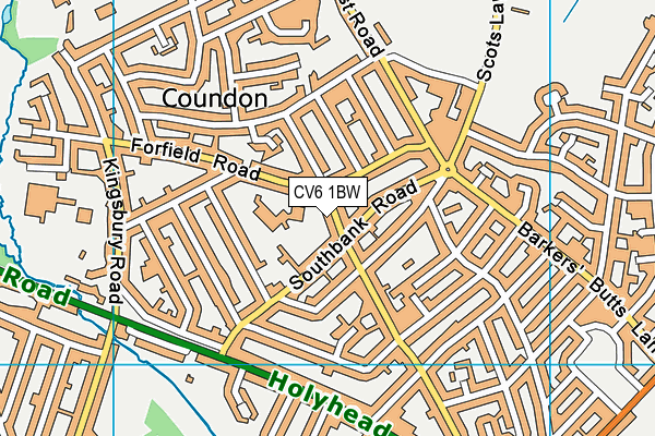 CV6 1BW map - OS VectorMap District (Ordnance Survey)