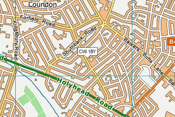 CV6 1BY map - OS VectorMap District (Ordnance Survey)