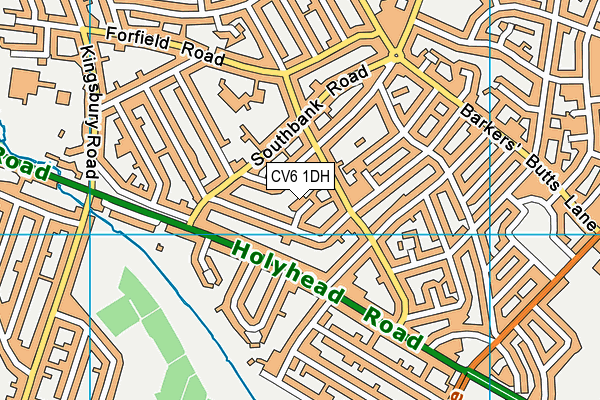 CV6 1DH map - OS VectorMap District (Ordnance Survey)