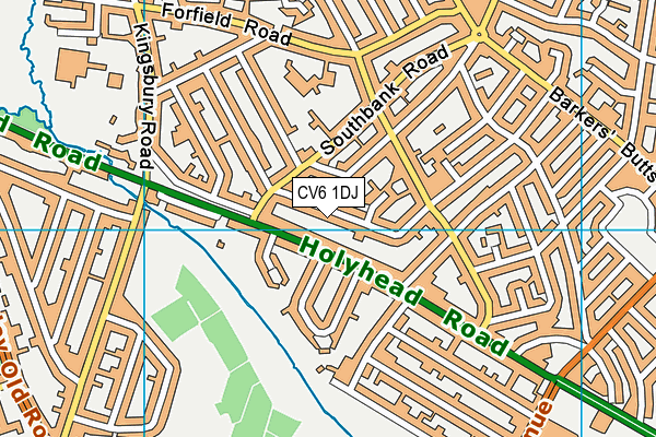 CV6 1DJ map - OS VectorMap District (Ordnance Survey)