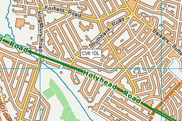 CV6 1DL map - OS VectorMap District (Ordnance Survey)