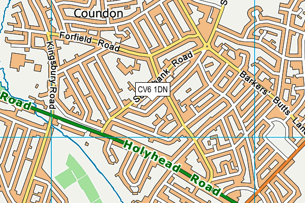 CV6 1DN map - OS VectorMap District (Ordnance Survey)