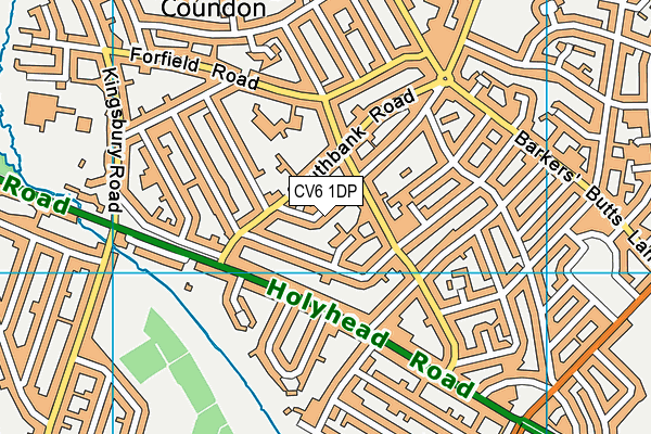 CV6 1DP map - OS VectorMap District (Ordnance Survey)