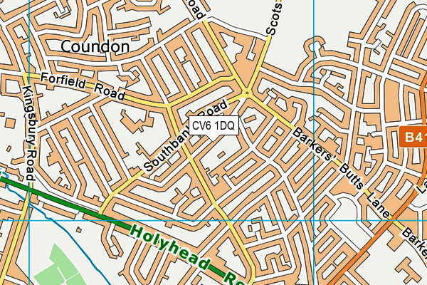 CV6 1DQ map - OS VectorMap District (Ordnance Survey)