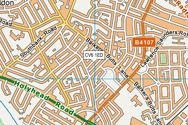 CV6 1ED map - OS VectorMap District (Ordnance Survey)