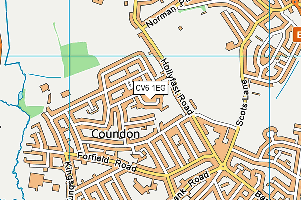 CV6 1EG map - OS VectorMap District (Ordnance Survey)