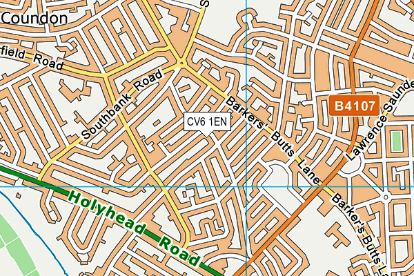 CV6 1EN map - OS VectorMap District (Ordnance Survey)