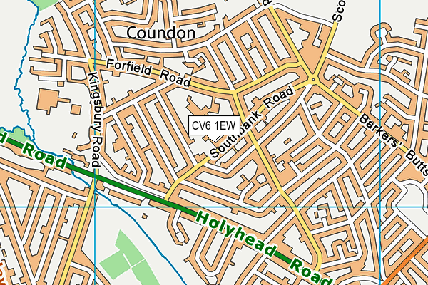 CV6 1EW map - OS VectorMap District (Ordnance Survey)