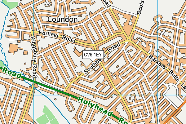 CV6 1EY map - OS VectorMap District (Ordnance Survey)