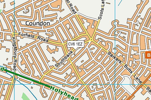 CV6 1EZ map - OS VectorMap District (Ordnance Survey)