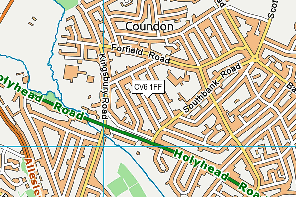 CV6 1FF map - OS VectorMap District (Ordnance Survey)