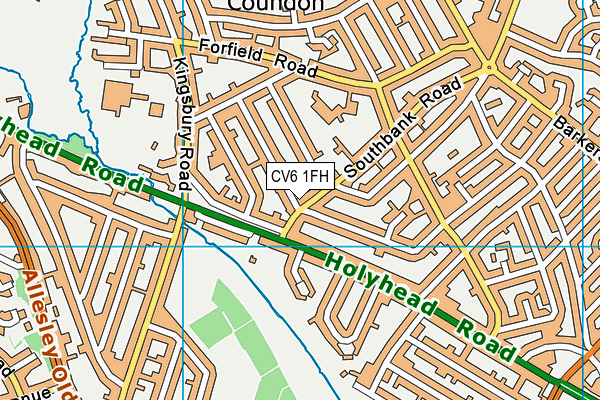 CV6 1FH map - OS VectorMap District (Ordnance Survey)