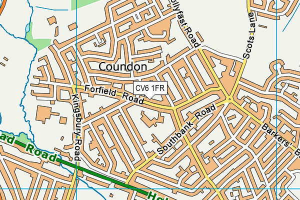 CV6 1FR map - OS VectorMap District (Ordnance Survey)