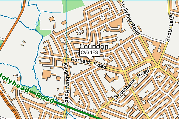 CV6 1FS map - OS VectorMap District (Ordnance Survey)