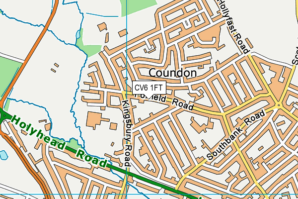 CV6 1FT map - OS VectorMap District (Ordnance Survey)